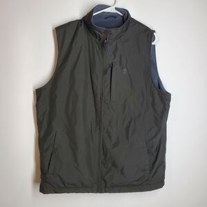 IZOD Men's Gray Full Zip Vest Jacket with Softshell Fleece Lined.   Size M